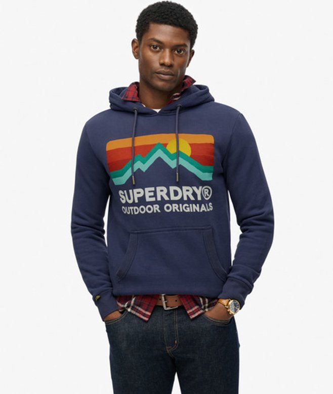 Superdry Herren Lässiges Great Outdoors Hoodie Navy - Größe: Xxxl von Superdry