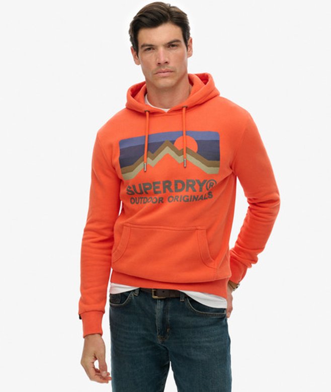Superdry Herren Lässiges Great Outdoors Hoodie Red - Größe: Xxl von Superdry