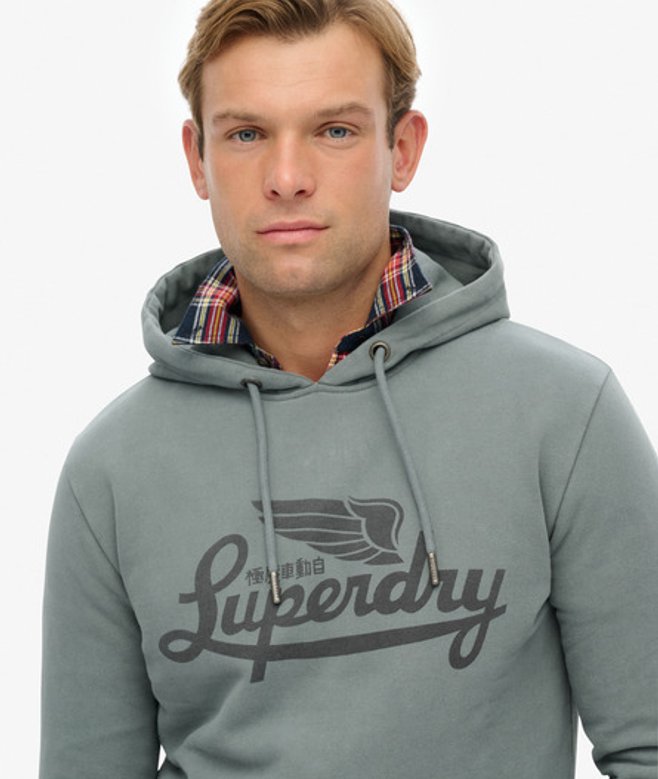 Superdry Herren Lässiges Heritage Brand Hoodie Blue - Größe: Xxl von Superdry