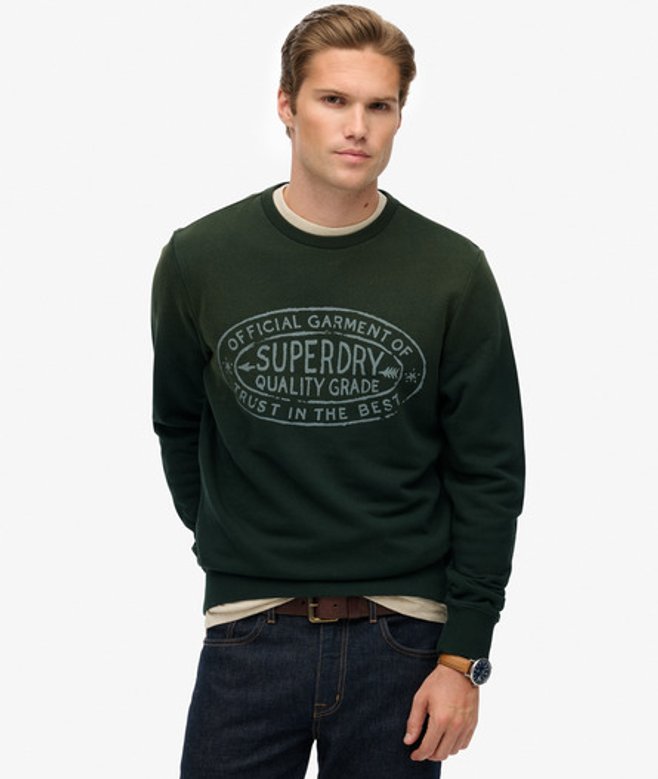 Superdry Herren Lässiges Lo-fi Outdoor Sweatshirt Green - Größe: XL von Superdry