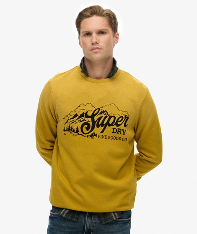 Superdry Herren Lässiges Lo-fi Outdoor Sweatshirt Yellow - Größe: XL von Superdry