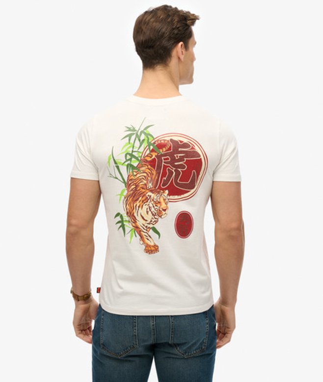 Superdry Men's Vintage Logo Tokyo Relaxed T-shirt Creme - Größe: Xxl von Superdry