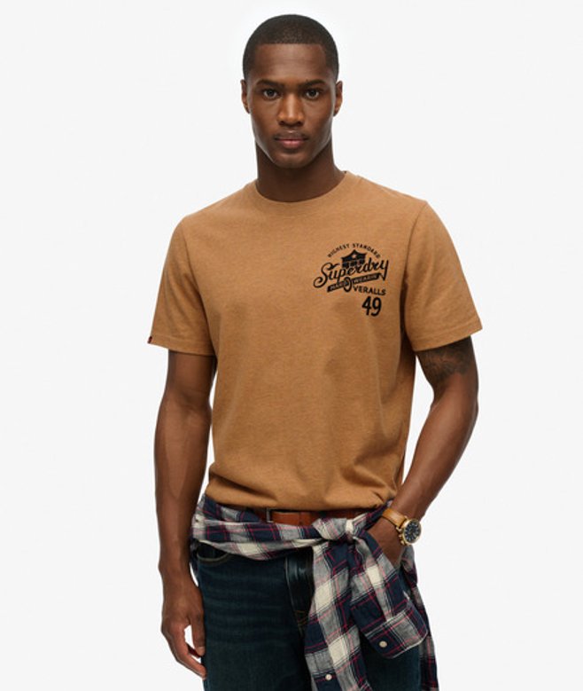 Superdry Herren Lässiges Vintage Workwear T-shirt Yellow - Größe: Xxl von Superdry