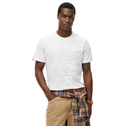 Superdry Herren Lässiges Workwear T-Shirt mit Prägung Optik XXL von Superdry