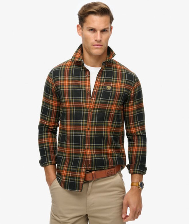 Superdry Herren Langärmeliges Holzfällerhemd aus Baumwolle Orange - Größe: S Superdry Herren Langärmeliges Holzfällerhemd aus Baumwolle Orange - Größe: S von Superdry