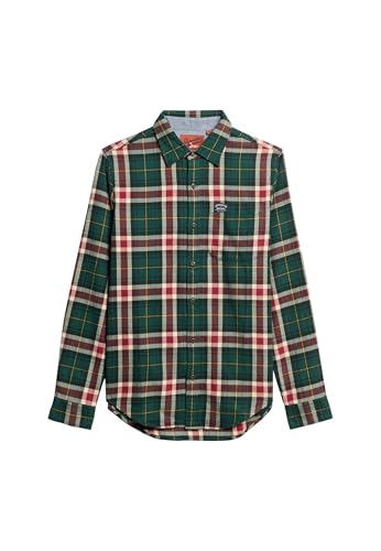Superdry Herren Langärmeliges Holzfällerhemd aus Baumwolle Oregon Kariert Grün XXL Superdry Herren Langärmeliges Holzfällerhemd aus Baumwolle Oregon Kariert Grün XXL von Superdry