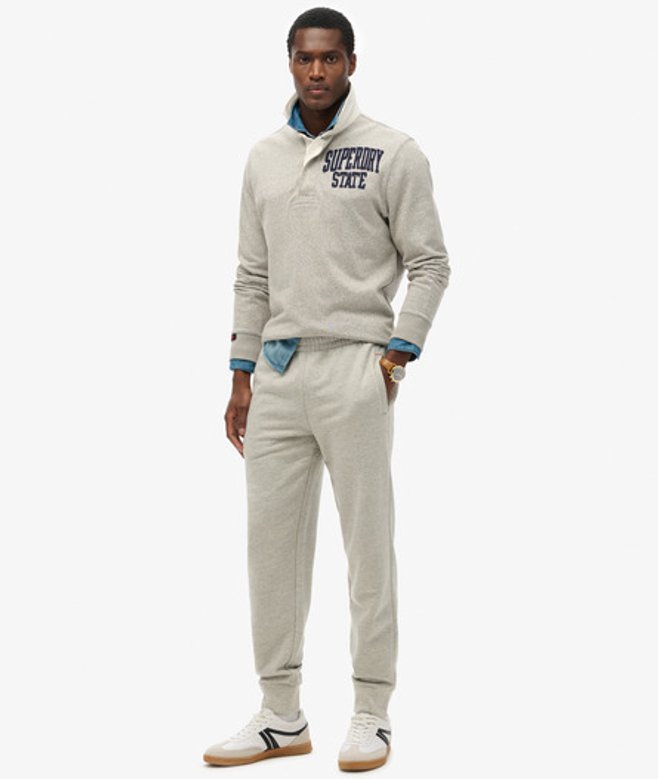 Superdry Herren Essential Logo Jogginghose mit Bürstung Grey - Größe: Xxl von Superdry