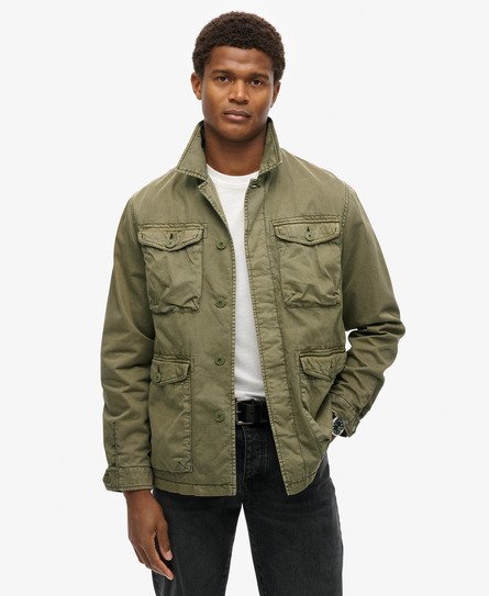 Superdry Herren Leichte M65 Jacke im Military-Stil Grün - Größe: L von Superdry