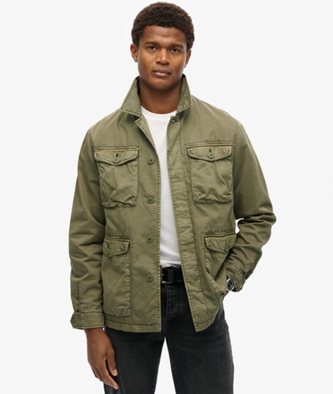 Superdry Herren Leichte M65 Jacke im Military-stil Grün - Größe: S von Superdry