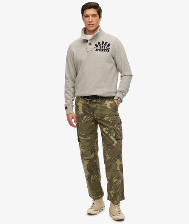 Superdry Herren Leichte Parachute Cargohose Green - Größe: 32/32 von Superdry