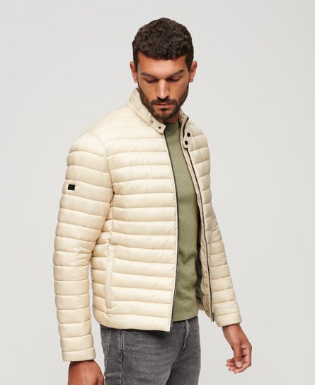 Superdry Herren Leichter, Kurzer Steppmantel Beige - Größe: M von Superdry