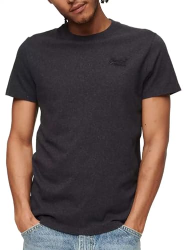 Superdry Herren Lisa T-Shirt, Raven Black Marl, XXL von Superdry