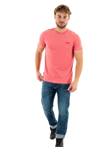 Superdry Herren Lisa T-Shirt, Rosa (Punch Pink Marl), L von Superdry