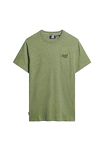 Superdry Herren Lisa T-Shirt, Weingrün, Marl, XL von Superdry