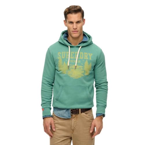 Superdry Herren Lo-Fi Outdoor locker geschnittenes, einfarbiges Hoodie Zinkgrün L Superdry Herren Lo-Fi Outdoor locker geschnittenes, einfarbiges Hoodie Zinkgrün L von Superdry