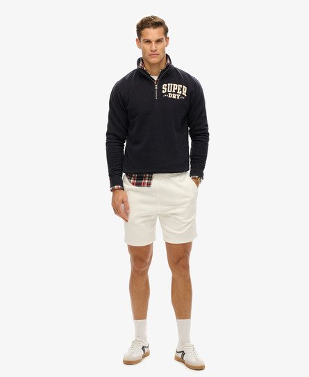 Superdry Herren Locker Geschnittene Sportswear Shorts mit Prägung Weiß - Größe: XL von Superdry