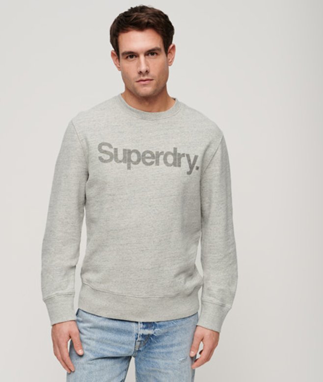 Superdry Herren Locker Geschnittenes City Sweatshirt mit Rundhalsausschnitt Grau - Größe: Xxxl von Superdry