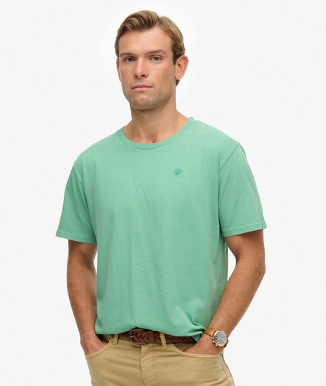 Superdry Herren Essentials T-shirt in Lockerer Passform Green - Größe: L von Superdry