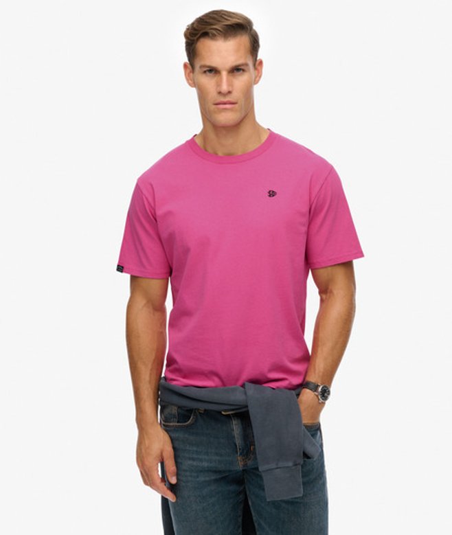 Superdry Herren Essentials T-shirt in Lockerer Passform Pink - Größe: Xxl von Superdry