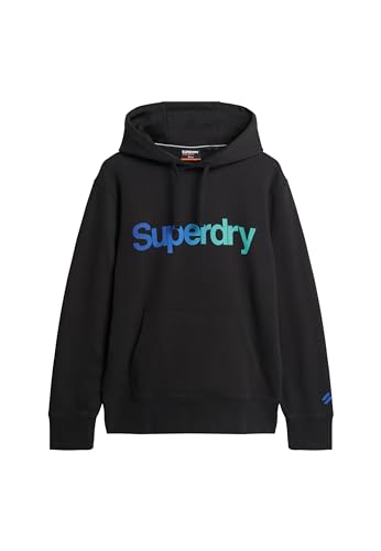 Superdry Herren Locker geschnittenes Hoodie mit Core-Logo Schwarz XXXL von Superdry