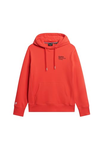 Superdry Herren Locker geschnittenes Luxury Sport Hoodie Abendrot L von Superdry