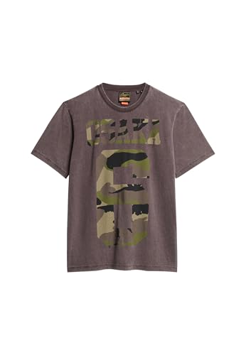 Superdry Herren Locker geschnittenes Osaka T-Shirt Blassbraun L von Superdry