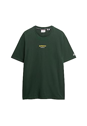 Superdry Herren Locker geschnittenes Sportswear T-Shirt mit Logo Akademie Dunkelgrün XXL von Superdry