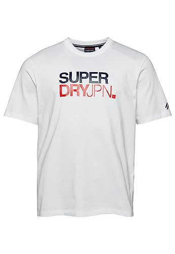 Superdry Herren Locker geschnittenes Sportswear T-Shirt mit Logo Brillant Weiß XXL von Superdry