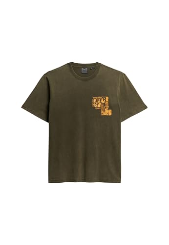 Superdry Herren Locker geschnittenes Trade Tools T-Shirt Surplus Goods Olivgrün XXL von Superdry