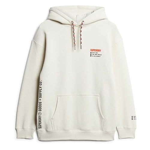 Superdry Herren Locker geschnittenes Utility Sport Hoodie mit Logo Nordisch Knochengrau M Superdry Herren Locker geschnittenes Utility Sport Hoodie mit Logo Nordisch Knochengrau M von Superdry