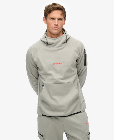 Superdry Men's Lockeres Tech Hoodie mit Logo Dunkelgrau - Größe: M von Superdry