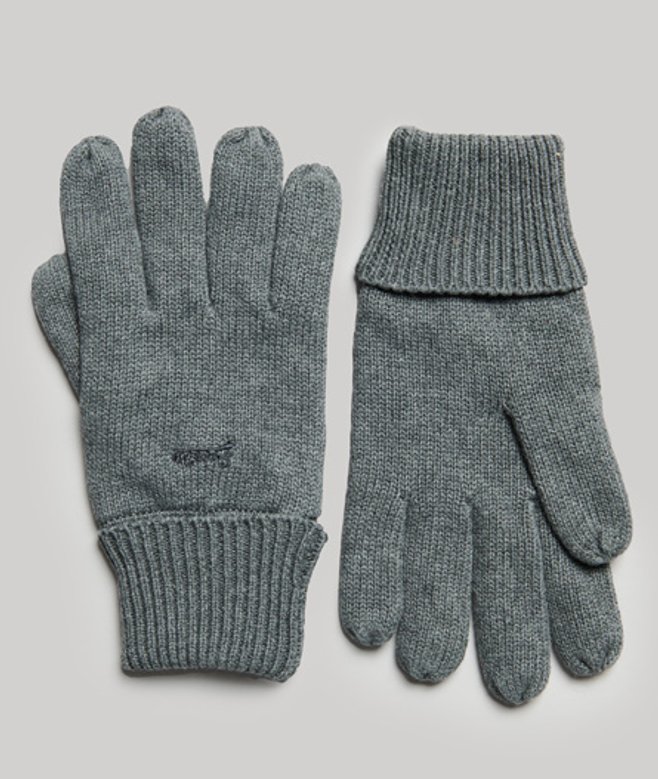 Superdry Herren Logo Handschuhe Grau - Größe: One Größe von Superdry