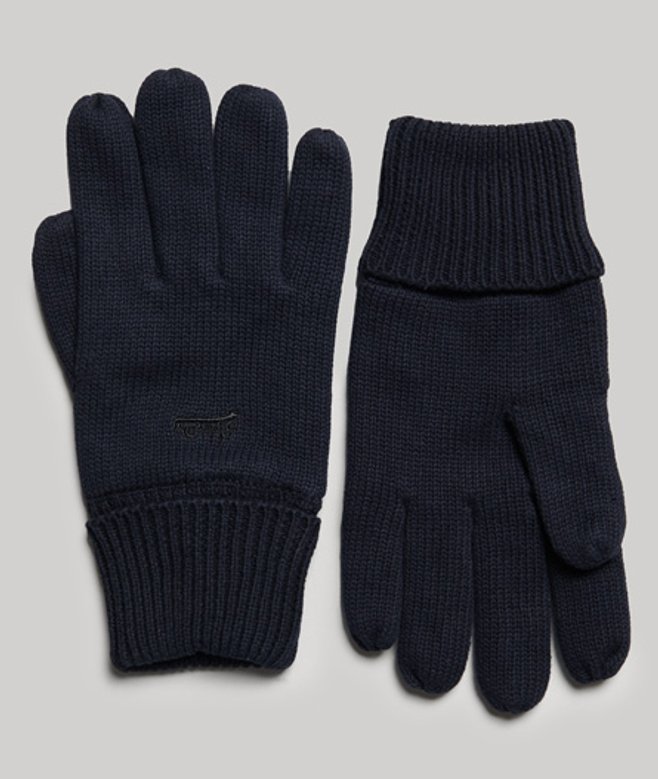 Superdry Herren Logo Handschuhe Marineblau - Größe: One Größe von Superdry