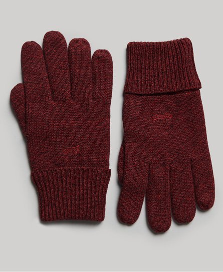 Superdry Men's Logo Handschuhe Rot - Größe: 1Größe von Superdry