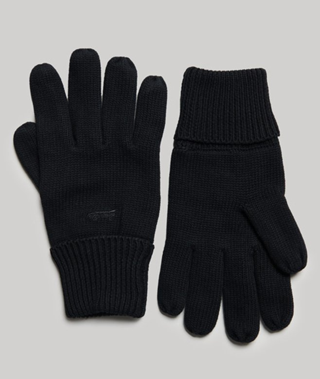 Superdry Herren Logo Handschuhe Schwarz - Größe: One Größe von Superdry
