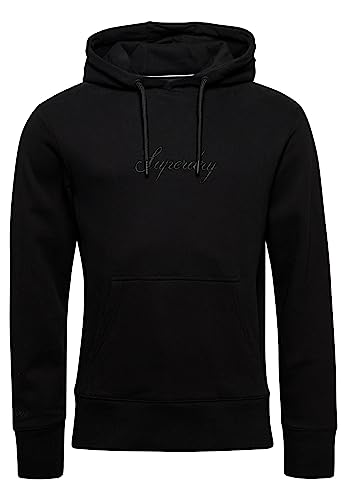 Superdry Herren Logo Heritage Hoodie Schwarz S von Superdry