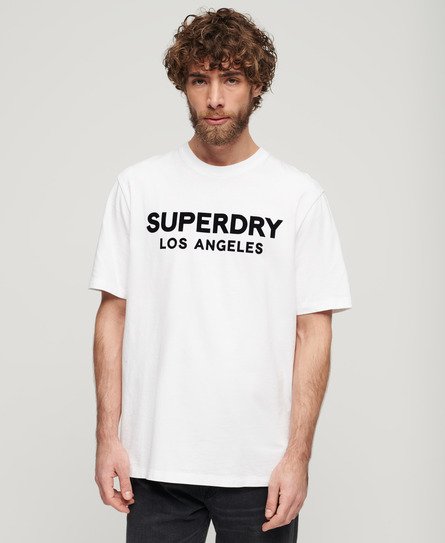 Superdry Herren Luxuriöses, Sportliches T-Shirt in Lockerer Passform Weiß - Größe: M von Superdry