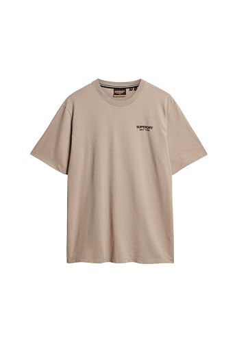 Superdry Herren Luxuriöses, sportliches T-Shirt in lockerer Passform Dunkelbeige Strukturiert XXXL von Superdry