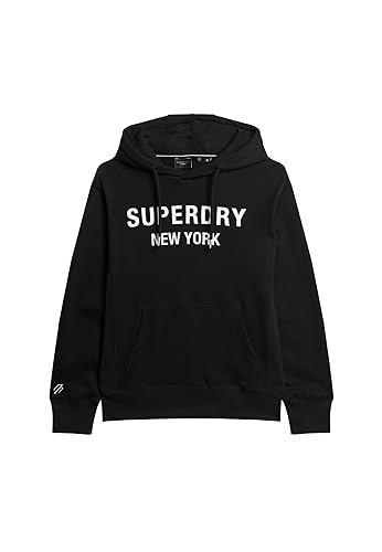 Superdry Herren Luxury Sport Loose Hood Sweatshirt, schwarz, Large von Superdry