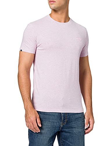 Superdry Herren M1011245A T-Shirt, Pale Pink Marl, XL von Superdry