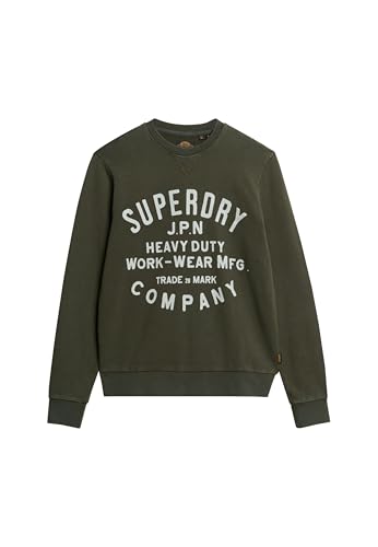 Superdry Herren Machined Goods Workwear Sweatshirt mit Rundhalsausschnitt Surplus Goods Olivgrün XXXL Superdry Herren Machined Goods Workwear Sweatshirt mit Rundhalsausschnitt Surplus Goods Olivgrün XXXL von Superdry