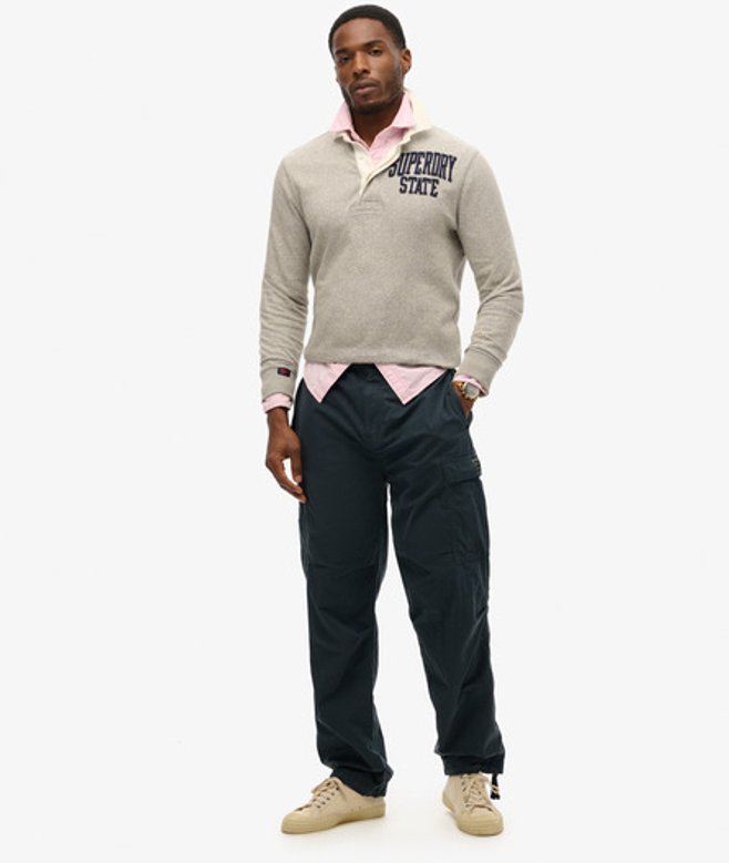 Superdry Herren Marineblau Parachute Grip Hose, Größe: 30/32 - Größe: 30/32 von Superdry