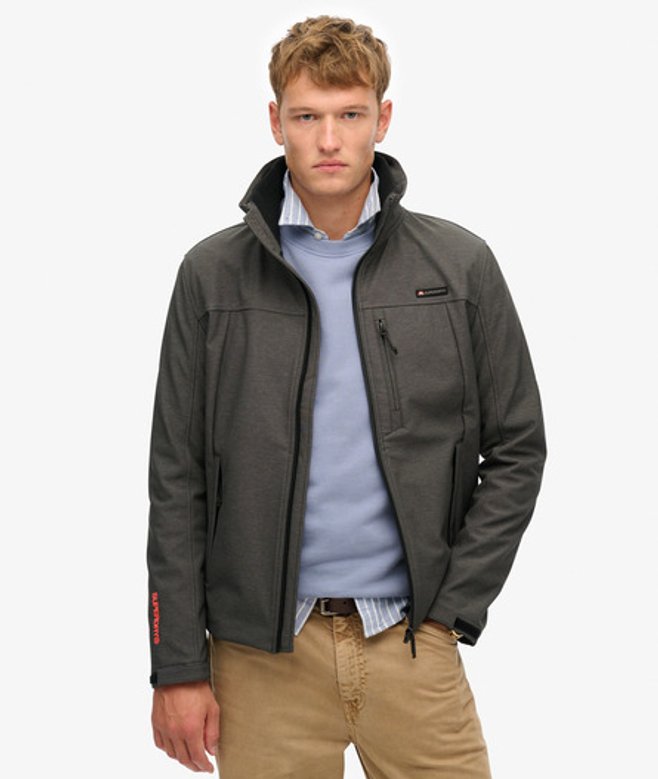 Superdry Herren Melierte Trekker Ripstop-jacke Grau - Größe: L von Superdry