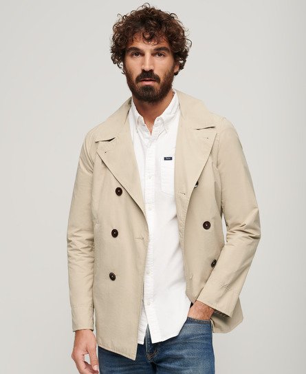 Superdry Herren The Merchant Store - Cabanjacke aus Twill Beige - Größe: S von Superdry