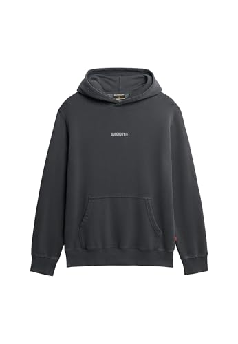 Superdry Herren Micro Logo Hoodie Verwaschenes Schwarz M von Superdry