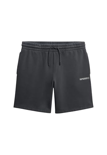 Superdry Herren Micro Logo Shorts Verwaschenes Schwarz L von Superdry