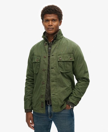 Superdry Herren Military Hemdjacke Grün - Größe: S von Superdry