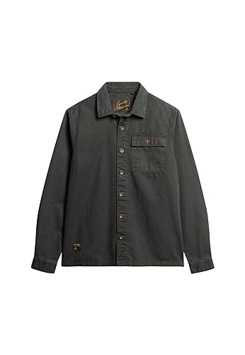 Superdry Herren Military Hemdjacke Tiefschwarz XXXL von Superdry