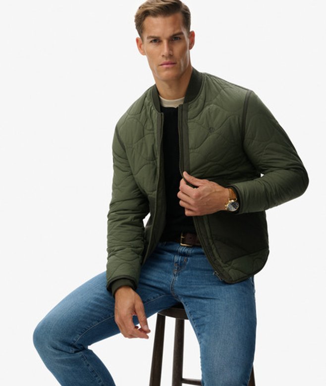 Superdry Herren Military Liner Jacke Green - Größe: XL von Superdry