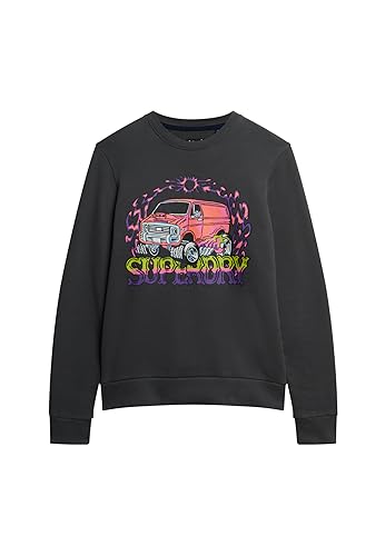 Superdry Herren Motor Retro Graphic Sweatshirt, Mittelgrau, Small von Superdry